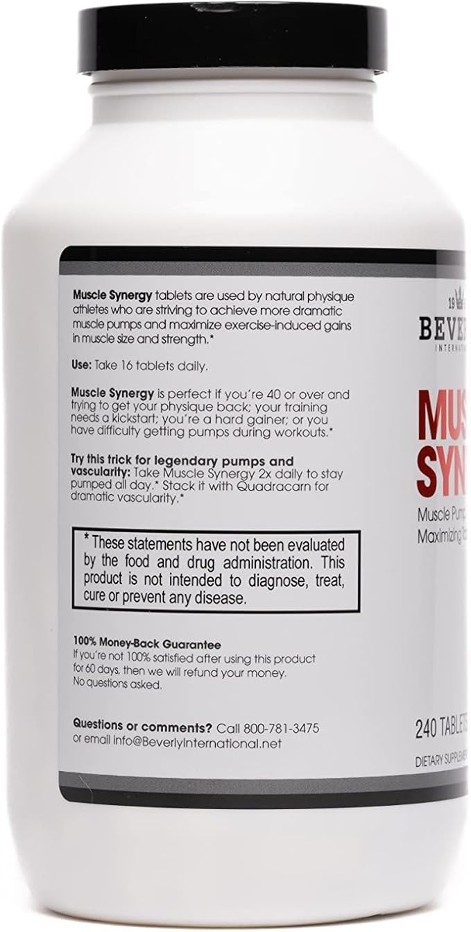 Beverly International Muscle Synergy 240 TABS (15 Servings) Clinically Dosed Ingredients - HMB