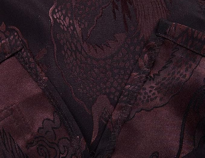 wecotton Tang Suit Men Hanfu Chinese Traditional Clothes Kung Fu Shirt Uniform Long Sleeved Coat