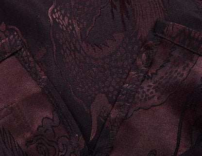 wecotton Tang Suit Men Hanfu Chinese Traditional Clothes Kung Fu Shirt Uniform Long Sleeved Coat