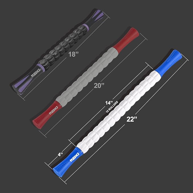 Muscle Roller Stick for Athletes - Deep Tissue Fascia Blaster & Roller Massager for Myofascial Pain