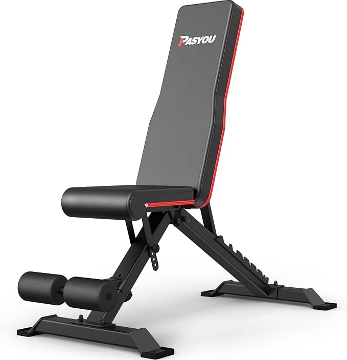 PASYOU Adjustable Weight Bench Full Body Workout Multi-Purpose Foldable Incline Decline Exercise