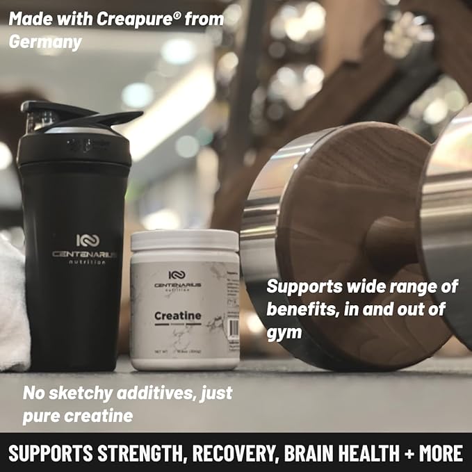 Centenarius Nutrition Creapure® Creatine Monohydrate Powder Supplement - Creatine for Women and Men
