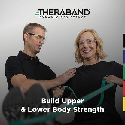 THERABAND High Resistance Bands, Set of 2 Elastic Super Bands for Improving Flexibility, Injury