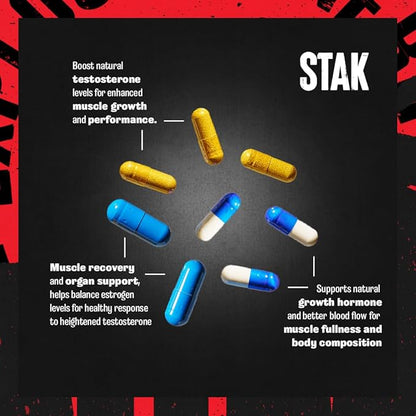 Animal Stak ??Complete Natural Hormone Booster Supplement with Tribulus ??Natural Testosterone