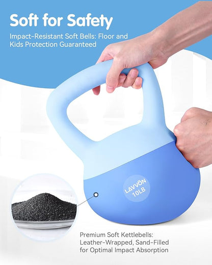 Soft Kettlebell - Cushioned Impact-Resistant Base and Anti-Slip, Kettle bell Anti-Slip Grip Weight