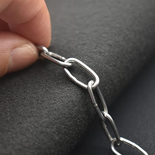 1/16 inch(1.5mm) Wire Diameter Stainless Steel Safety Chains 40 inch Long Link Rings Light Duty