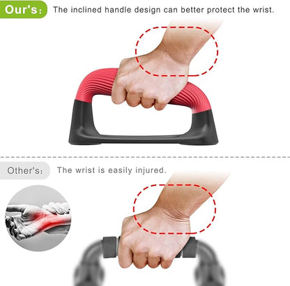 Kipika Push Up Bars, Pushup Stands With Thickened Soft Plastic Handle, Stable and Non-Slip Base