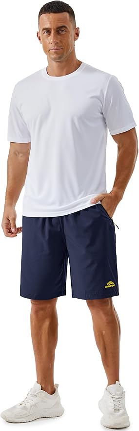 TACVASEN Men's Running Athletic Shorts 9" Quick Dry Workout Gym Shorts Lightweight Summer Shorts 3