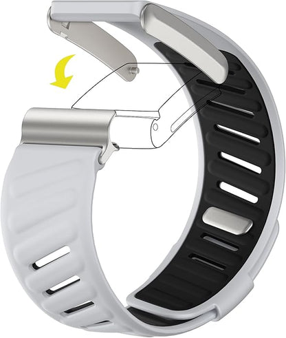 Comfort Durable Silicone Wristband Compatible with WHOOP 4.0 Band, Soft Silicone Sports Loop Strap