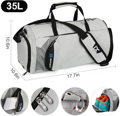 INOXTO Small Sports Gym Bag，Travel Duffel Bag with Dry Wet Pocket and Shoes Compartment for Women