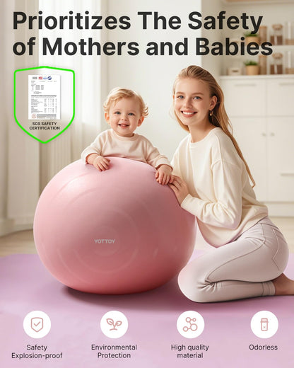 YOTTOY Exercise Ball for Pregnancy,Anti-Burst Yoga Ball for Physical Therapy,Stability Ball for