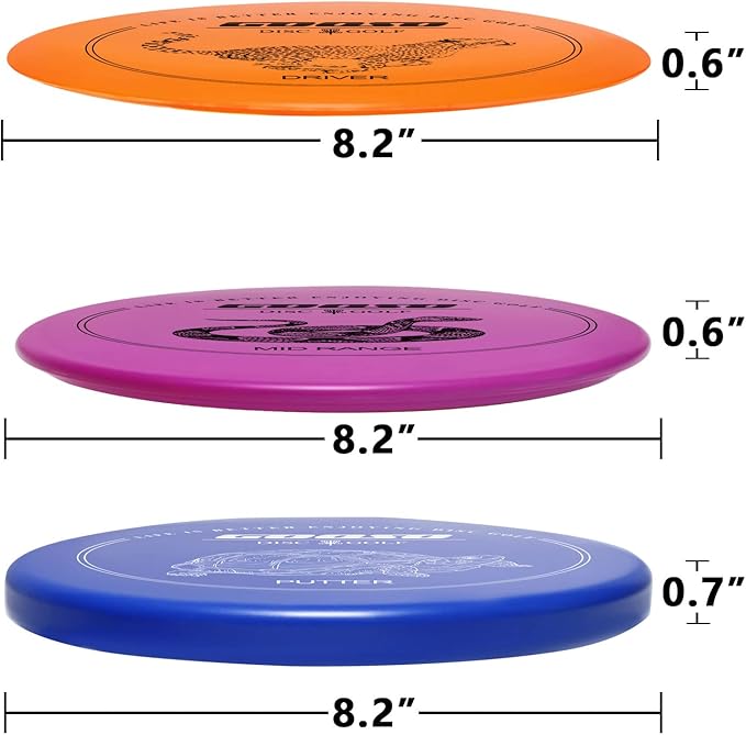 Disc Golf Set with Bag - 12 PCS Flying Disc Golf Discs for Beginner with Putter, Midrange, Driver |