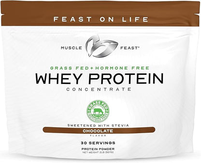 Muscle Feast Grass-Fed Whey Protein Concentrate Powder, All Natural, Hormone Free Pasture Raised