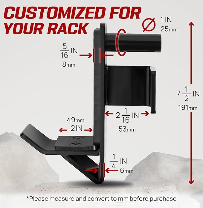 Yes4All Power Rack J-Hooks & Attachments ??Heavy Duty Barbell Holders Compatible with 2x2 & 3x3