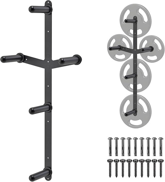 "Kipika Weight Plate Storage Rack - Wall Mounted Weight Plate Holder with Durable Steel