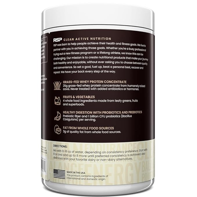 TrueFit Gut Healthy Protein Powder, Grass-Fed Whey Meal Replacement Shake with Prebiotics