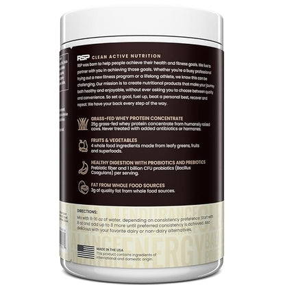 TrueFit Gut Healthy Protein Powder, Grass-Fed Whey Meal Replacement Shake with Prebiotics