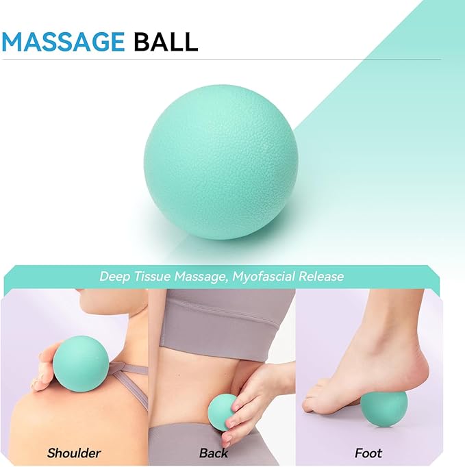 5 in 1 Foam Roller Set, High Density Fitness Exercise Foam Roller for Deep Tissue Muscle Massage