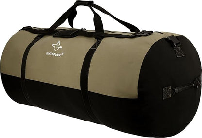 WHITEDUCK Heavy Duty Canvas Duffel Bag for Men and Women - Foldable Military Army Style Duffel Bag