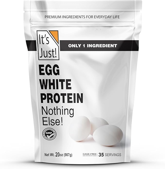 It's Just! - Egg White Protein Powder, Dried Egg Whites Protein, Meringue Ingredient, Non-GMO, USA