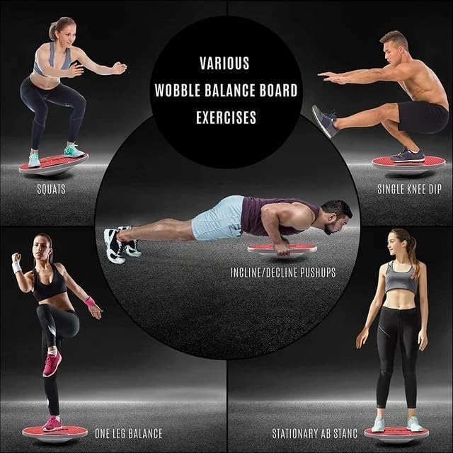 Yes4All Upgraded Wobble Balance Board, 16.34" TPE Non-slip, Stability Board for Home Gym, Standing