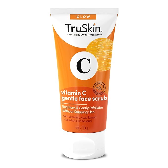TruSkin Vitamin C Gentle Face Scrub - Brightening Daily Face Exfoliator for All Skin Types