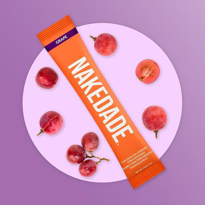 Nakedade Grape – Performance Enhancing Sports Drink Powder - Electrolyte Powder – No GMOs or