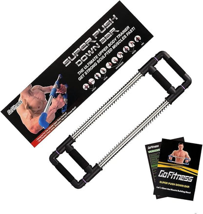 Push Down Bar Machine - Chest Expander at Home Workout Equipment, Arm Exerciser - Portable Spring