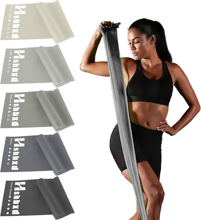 Resistance Bands for Working Out, Physical Therapy Bands, Latex Free Elastic and Exercise Bands Set