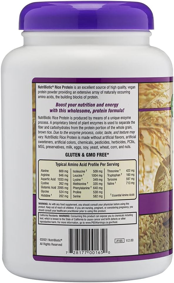 NutriBiotic ??Mixed Berry Rice Protein, 1 Lb 5 Oz (600g) | Low Carb, Keto-Friendly, Vegan, Raw