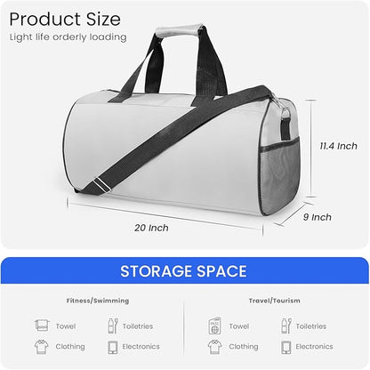 C&F BOGMOST Small Gym Bag for Travel & Duffel - 20 Inch Lightweight Carry On Bag for Men & Women