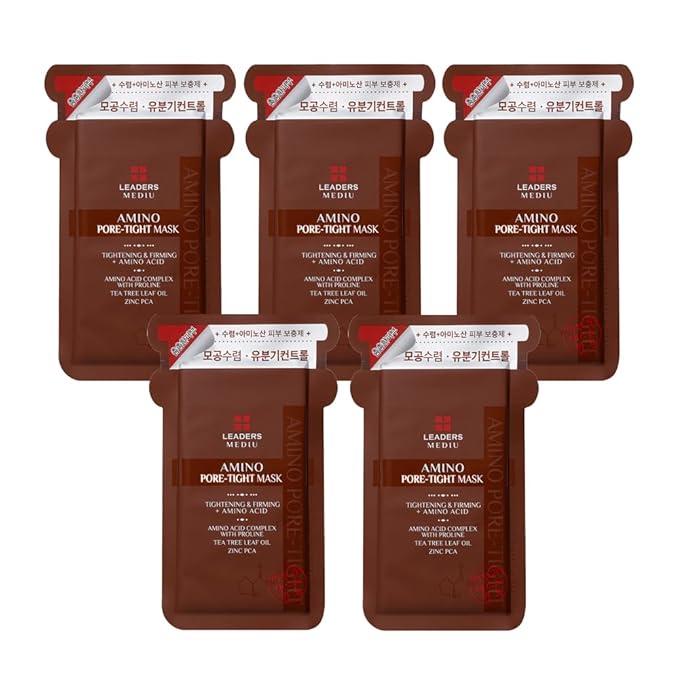 Amino Pore-Tight Facial Sheet Mask | Amino Acid Complex, Tea Tree Oil, Zinc PCA for Acne-Prone