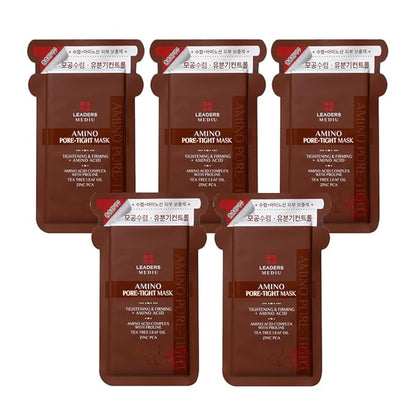 Amino Pore-Tight Facial Sheet Mask | Amino Acid Complex, Tea Tree Oil, Zinc PCA for Acne-Prone