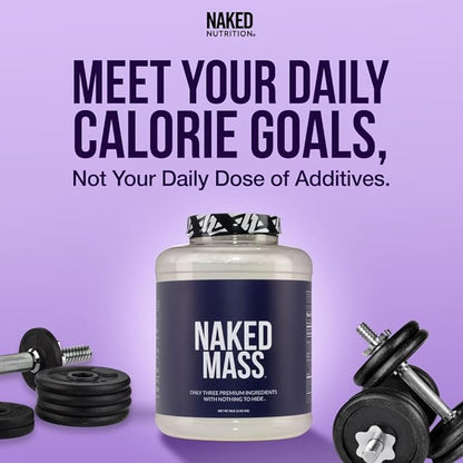 NAKED Strawberry Mass - 1,500 Calories, 50G Protein, Nothing Artificial. Strawberry Weight Gainer