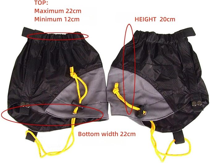 Short Leg Gaiters,Shoe Covers,Hiking Gaiters,Lightweight and Adjustable, Available in All