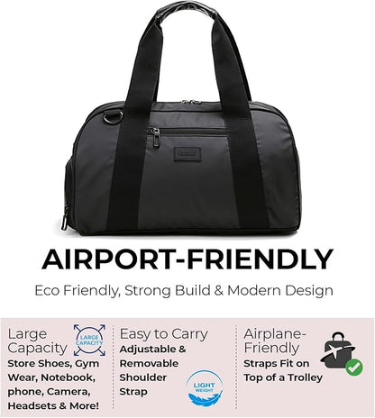 Vooray Burner Gym Duffel Bag, Gym Bag for Women and Men with Shoe Compartment, Weekender, Overnight