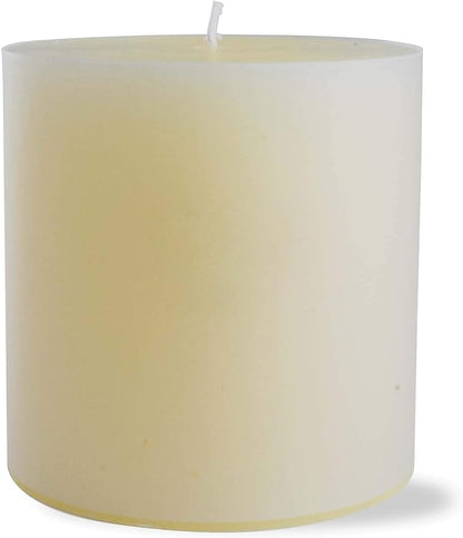 tag Chapel 4X4 Ivory Pillar Paraffin Wax Candle Unscented Drip-Free Long Burning 75 Hours For Home