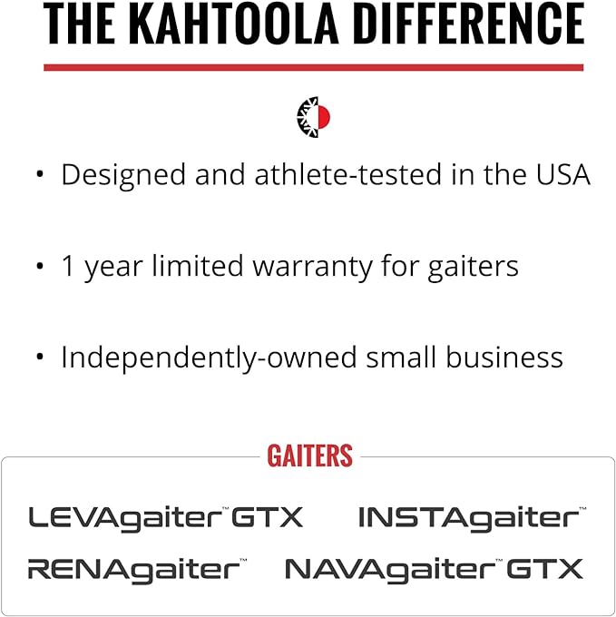 Kahtoola LEVAgaiter Mid GTX Gaiters, Waterproof Gore-TEX Shoe & Boot Protection for Mountaineering