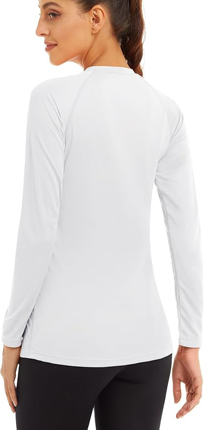 MAGCOMSEN Women's 2 Pack Long Sleeve Shirts UPF 50+ Sun Protection Quick Dry Swim Shirt for Rash