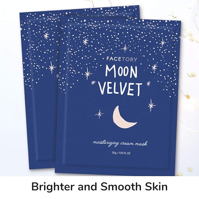 FACETORY FaceMasks Mask Skin Care ??MOON VELVET Face Masks Skin Care with Sodium Hyaluronate & Shea