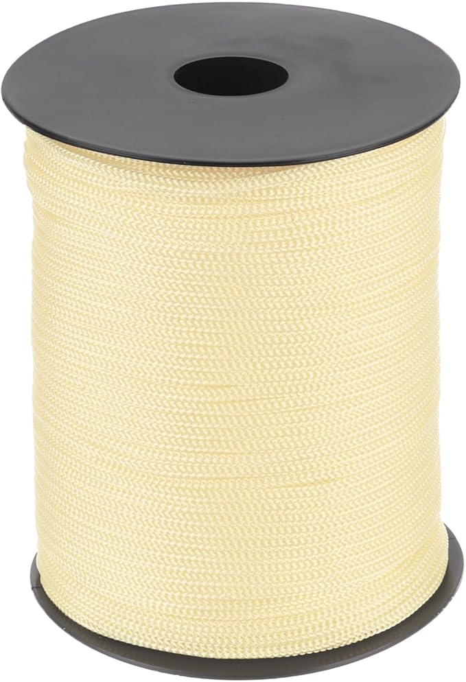 MECCANIXITY 1/8 Inch Polypropylene Rope Braided Ropes, 328ft Nylon Rope Hollow Utility Cord for