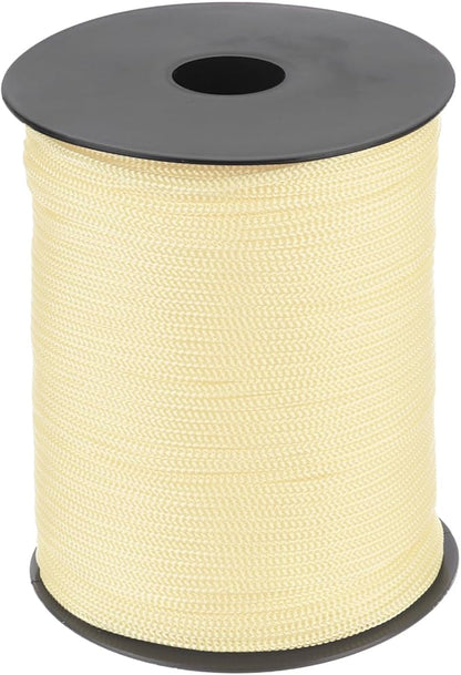 MECCANIXITY 1/8 Inch Polypropylene Rope Braided Ropes, 328ft Nylon Rope Hollow Utility Cord for