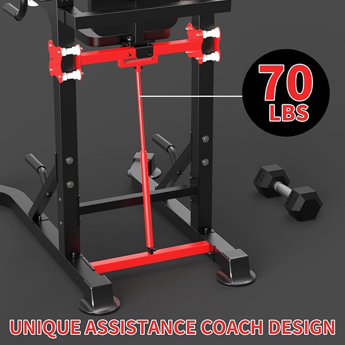 K KiNGKANG Power Tower Dip Station, Multi-Function Assistive Trainer Pull Up for Home Gym Muscle