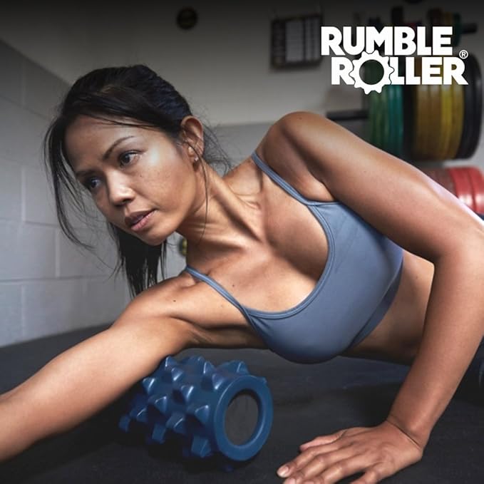RumbleRoller Original Textured Foam Roller - Deep Tissue, Self Myofacial Release Massage Therapy
