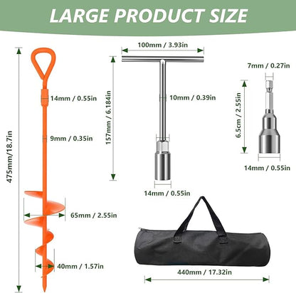Phopich 18''/30" Long Ground Anchor, Heavy Duty Earth Anchors Ground Anchors Screw in Kit with