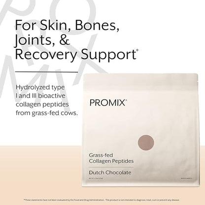 ProMix Nutrition Collagen Peptides, Chocolate - Hydrolyzed Collagen Protein Promotes Healthy Skin