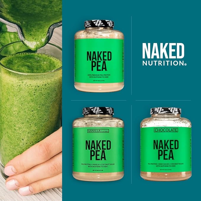 NAKED Pea - 2LB 100% Pea Protein Powder from North American Farms - Unflavored Vegan Pea Protein