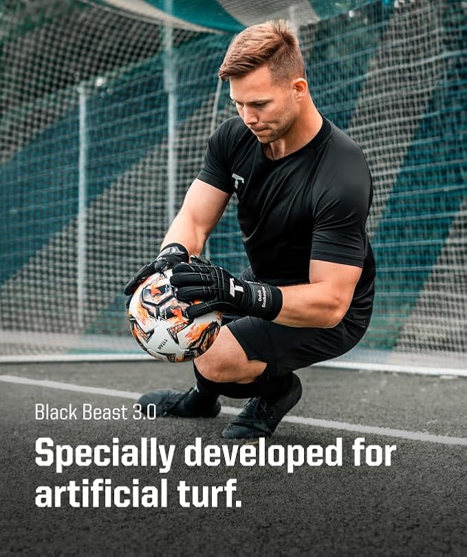 T1TAN Beast Goalkeeper Gloves - Without Finger Protection - Soccer Goalie Gloves Adult