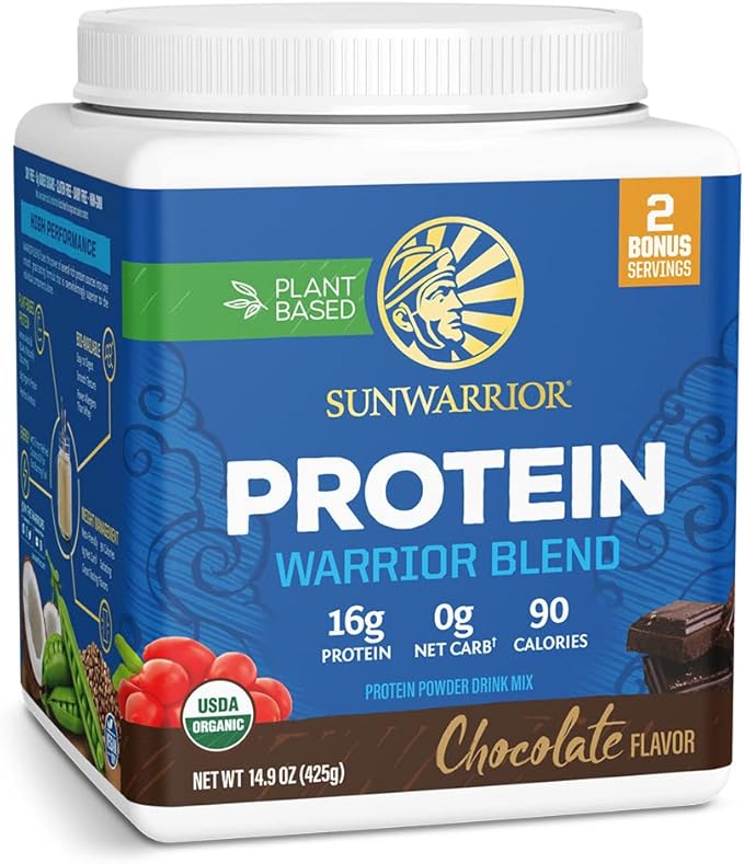 Organic Plant Based Protein Powder | Vegan Organic Protein Powder Chocolate Flavored with BCAA