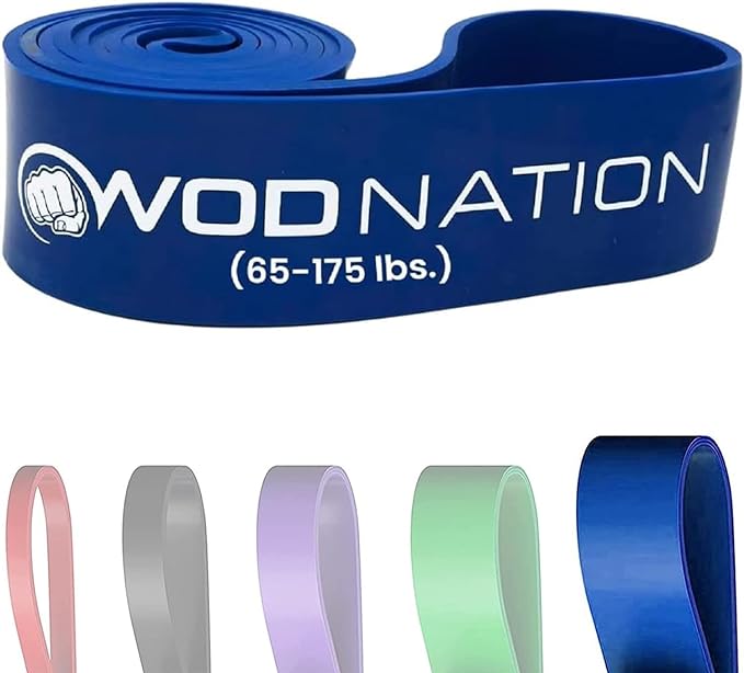 WOD Nation Pull Up Assistance Bands (10-175lbs Band) - Best for Pullup Assist, Chin Ups, Resistance